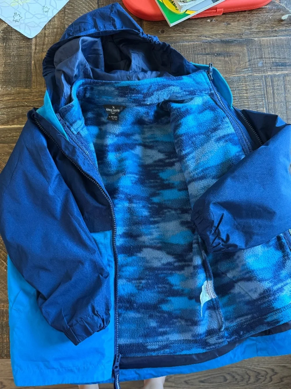 Eddie Bauer Kids zip out medium weight coat